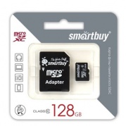 MICRO SDXC (Trans Flash) 128Gb Smart Buy (class 10) UHS-I +адаптер *Карта памяти