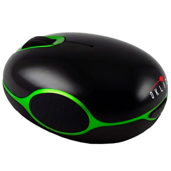 Мышь беспроводная Oklick 535XSW black/green * Мышь