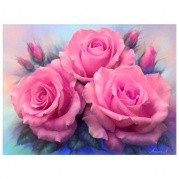 Алмазная мозаика 40х50 Пурпурные розы (GF-691) * Алмазная мозаика