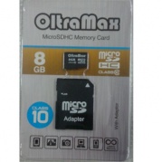 MICRO SDHC (Trans Flash) 8Gb OltraMax (class 10) +адаптер SD * Карта памяти