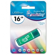USB 16 Gb Smart Buy Glossy series Green * Карта памяти