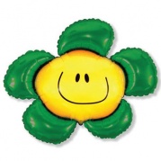 Шар воздушный фольгированный Цветочек зеленый