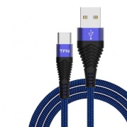 USB-Type-C 1,0м. Forza Blue-Black * Дата-кабель TFN