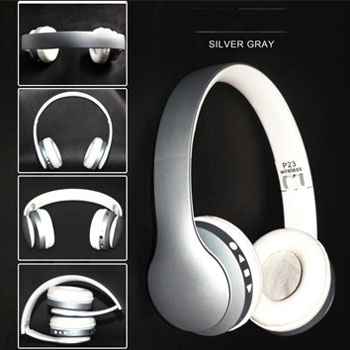 Наушники Bluetooth P23Le серебро * Наушники беспроводные