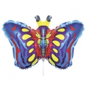 Шар воздушный фольгированный Бабочка голубая