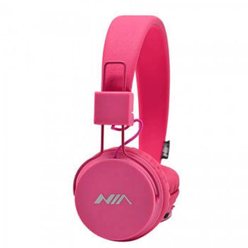 Наушники Bluetooth NIA-XP1 розовые * Наушники беспроводные Наушники Bluetooth NIA-XP1 розовые * Наушники беспроводные