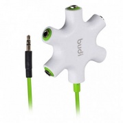 Разветвитель для наушников Budi M8J022 Rockstar 11см+ AUX 3.5 70663 * Разветв.