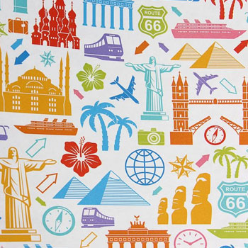 Лист упаковочный, 50х70см, "Путешествие", крафт 1343440 * Лист упаковочный Лист упаковочный, 50х70см, "Путешествие", крафт 1343440 * Лист упаковочный