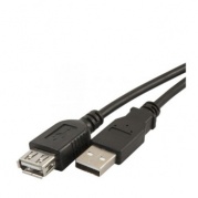 Кабель USB2.0-AM/AF 1.8м, черный Гарнизон * Кабель 