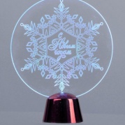 Подставка световая "Снежинка" 13,5х11см, 1 LED, 2446501 * Подставка