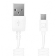 Micro USB-USB белый , витой 1,5м (7210) * Дата-кабель USB Prime Line