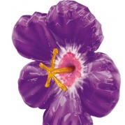 Шар воздушный фольгированный Гибискус фиолетовый 66 см