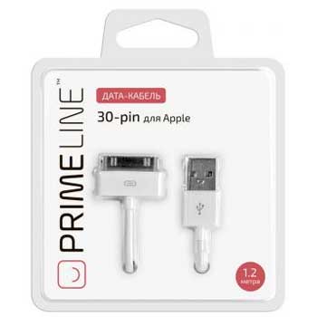 Apple 30-pin Prime Line 1,2м белый, 7200 * Дата-кабель