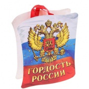 Пакет-открытка "Гордость России", тиснение,17х19,8х8см, 643133 * Пакет