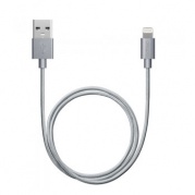 Apple 8-pin Deppa MFI алюминий/нейлон, графит, 72189 * Дата-кабель 