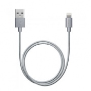 Apple 8-pin алюминий/нейлон, графит (72189) * Дата-кабель USB Deppa MFI