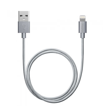 Apple 8-pin Deppa MFI алюминий/нейлон, графит, 72189 * Дата-кабель 
