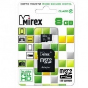 MICRO SDHC (Trans Flash) 8Gb MIREX (class 10) * Карта памяти