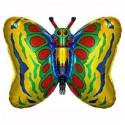 Шар воздушный фольгированный Бабочка золотая