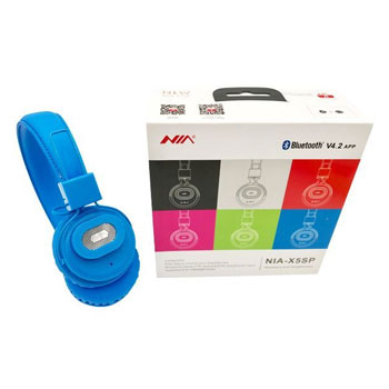 Наушники Bluetooth NIA-X5 синие * Наушники беспроводные Наушники Bluetooth NIA-X5 синие * Наушники беспроводные