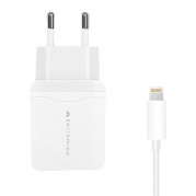 USB 2 2400 mA+кабель Apple 8-pin (2327) * Комплект CЗУ Prime Line+кабель 