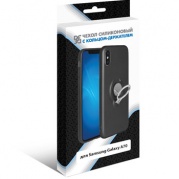 SAMSUNG A705 Galaxy A70 2019 черный с кольцом sBlackRing-05 противоуд.* Чехол DF