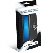 iPhone X/XS черный с кольцом iRing-01 * Чехол DF