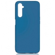 Realme 6 силиконовый синий  hwOriginal-01 * Чехол с микрофиброй DF