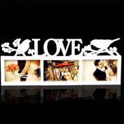 Рамка для 3-х фото "Птички на ветке LOVE" белая, 46х18 см, 910784 * Фоторамка