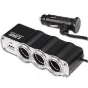 ELTRONIC WF-0120 3 гн.+USB * Авторазветвитель прикуривателя