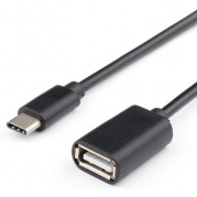 Кабель USB2.0-AF/CM 0.1м ATCOM AT4716 с OTG черный * Кабель