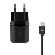USB 2 2400 mA+USB-C (2328) черный * Комплект СЗУ Prime Line+кабель