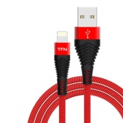 Apple 8-pin TFN Forza 1м, черно-красный * Дата-кабель 