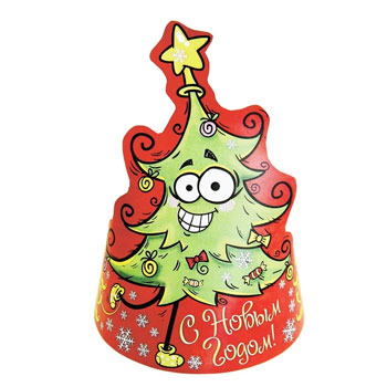 Колпак "С Новым Годом",  (набор 6 шт), 305214