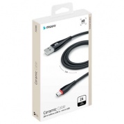 Micro USB DEPPA 1м. Ceramic, черный 72285 * Дата-кабель