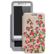 Чехол-книжка универс. Gresso Барокко-Розы 4,9-5,2" гор.с сил.шел, золото * Чехол