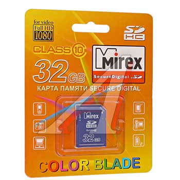 SDHC 32Gb MIREX (class 10) * Карта памяти