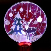 Подставка световая с динамикой "Олень", 11,5см 2 LED, 2327203 * Подставка